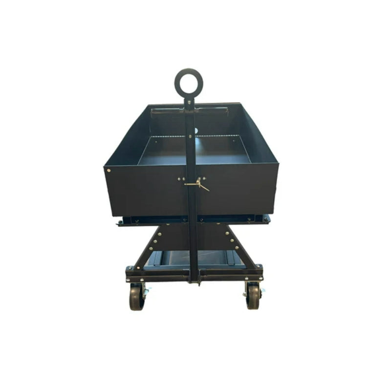 Black PolarCool Water Cart with wheels front view.