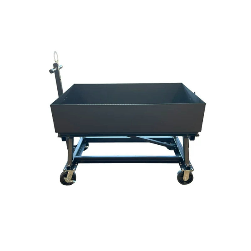 Black PolarCool Water Cart with wheels right side.