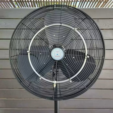 Mist Cooling 24" Black Outdoor Misting Fan with 1500 PSI Misting Pump - Ridgeline Air