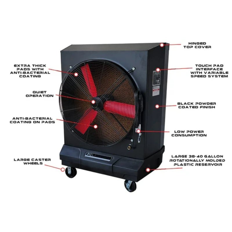 PolarCool Pro 36" Direct Drive Variable Speed Powder Coated Evaporative Cooler - Ridgeline Air