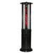 RADtec 80" Ellipse Flame Propane Patio Heater - Black with Ruby Glass (41,000 BTU) - Ridgeline Air