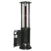 RADtec 80" Ellipse Flame Propane Patio Heater - Black with Ruby Glass (41,000 BTU) - Ridgeline Air