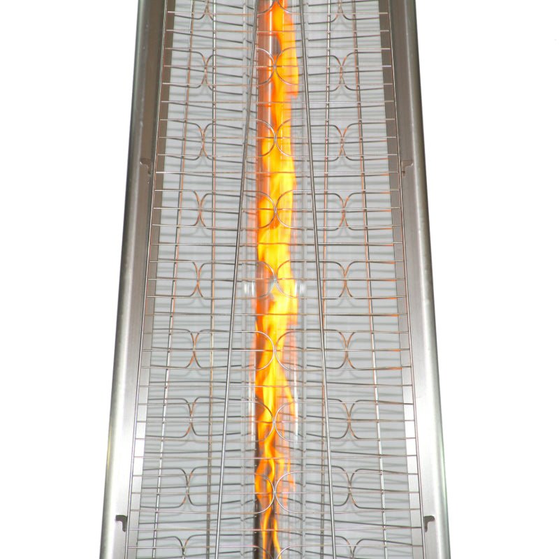 RADtec 93" Pyramid Flame Natural Gas Patio Heater - Stainless Steel Finish (41,000 BTU) - Ridgeline Air