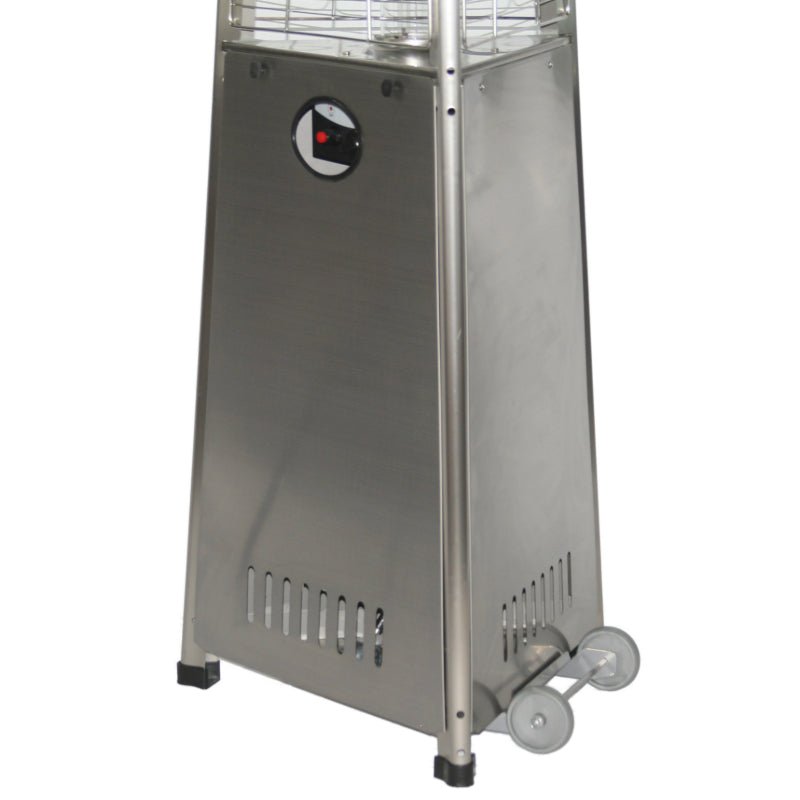 RADtec 93" Pyramid Flame Natural Gas Patio Heater - Stainless Steel Finish (41,000 BTU) - Ridgeline Air