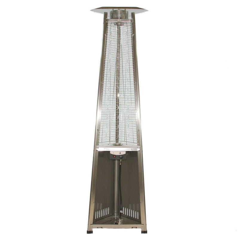 RADtec 93" Pyramid Flame Natural Gas Patio Heater - Stainless Steel Finish (41,000 BTU) - Ridgeline Air