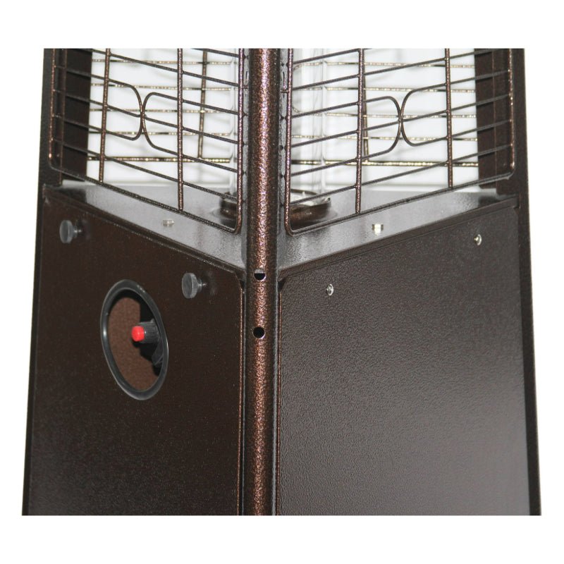 RADtec 93" Pyramid Flame Propane Patio Heater - Antique Bronze Finish (41,000 BTU) - Ridgeline Air