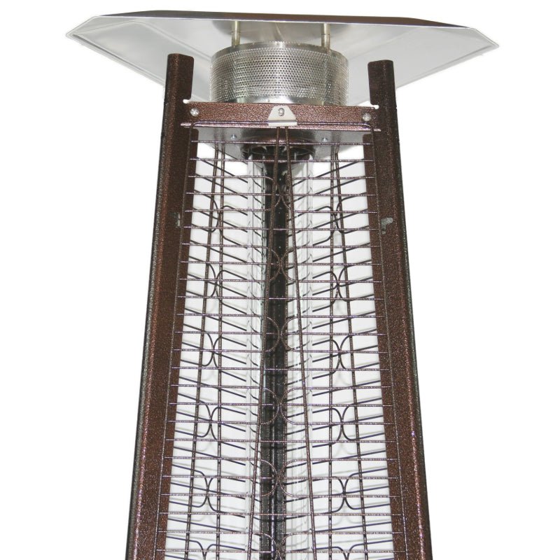 RADtec 93" Pyramid Flame Propane Patio Heater - Antique Bronze Finish (41,000 BTU) - Ridgeline Air